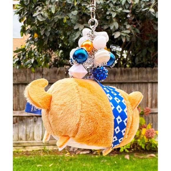 Amuse Shiba Inu Mametaro Puppy Plush Keychain Purse Bag Charm - Picture 5 of 8